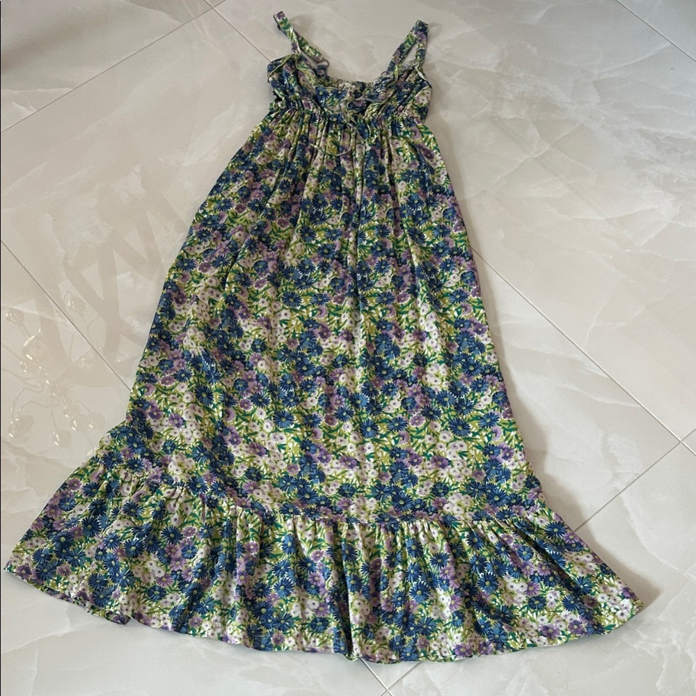 NATURAL LIFE Floral Maxi Dress in Blue, Green, Purple